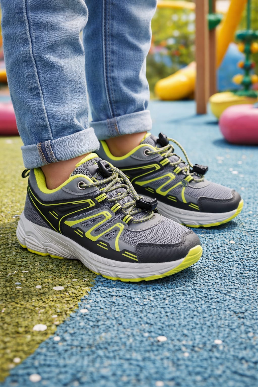 Karim`s sneakers with yellow touch