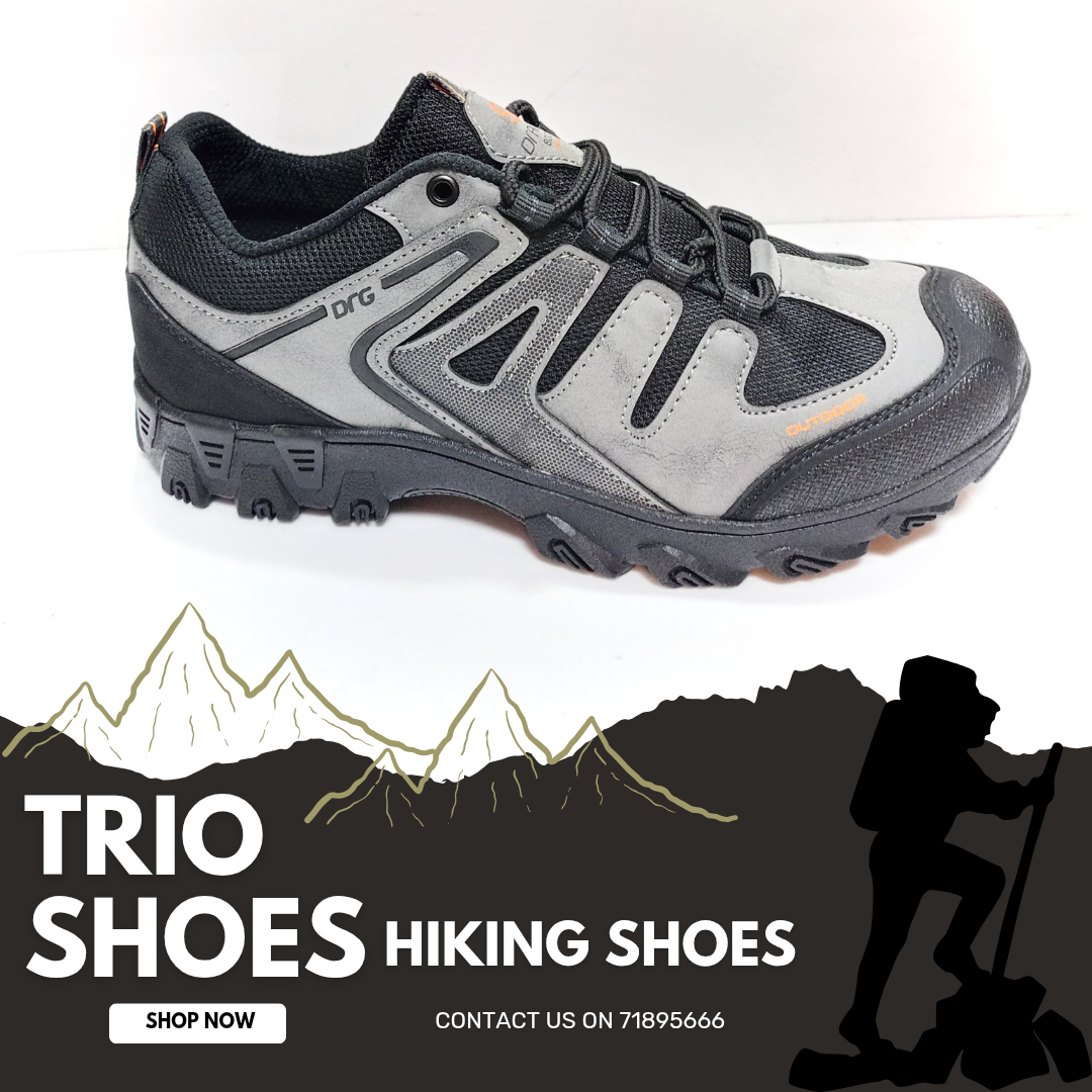 Grey on black hiking