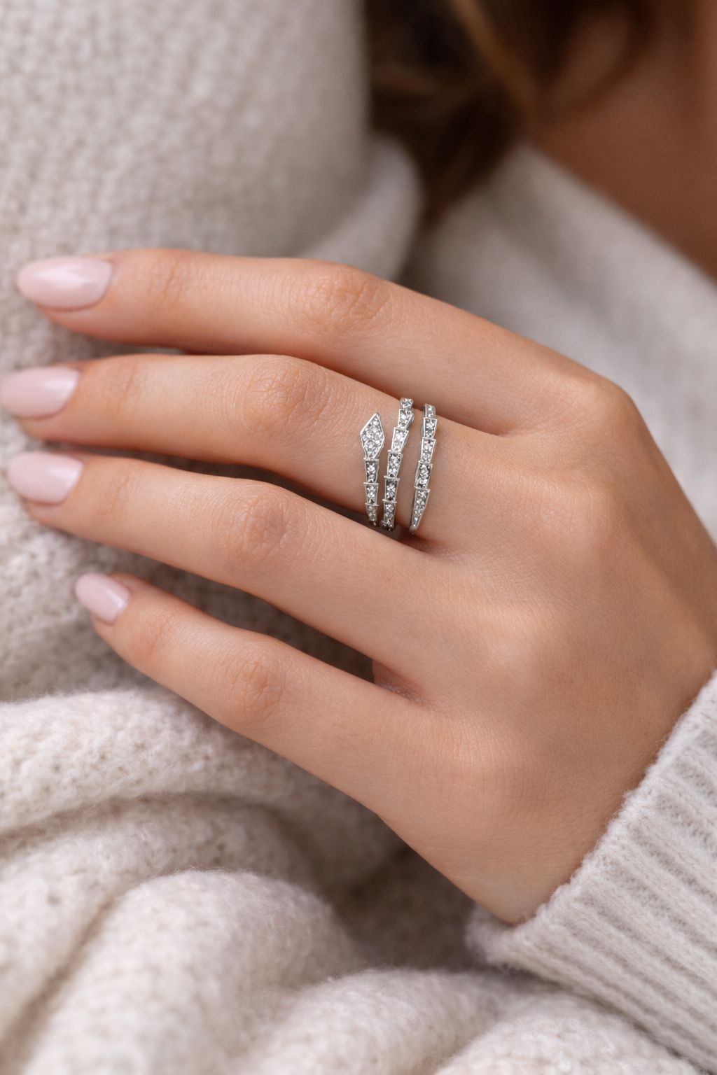 snake silver ring