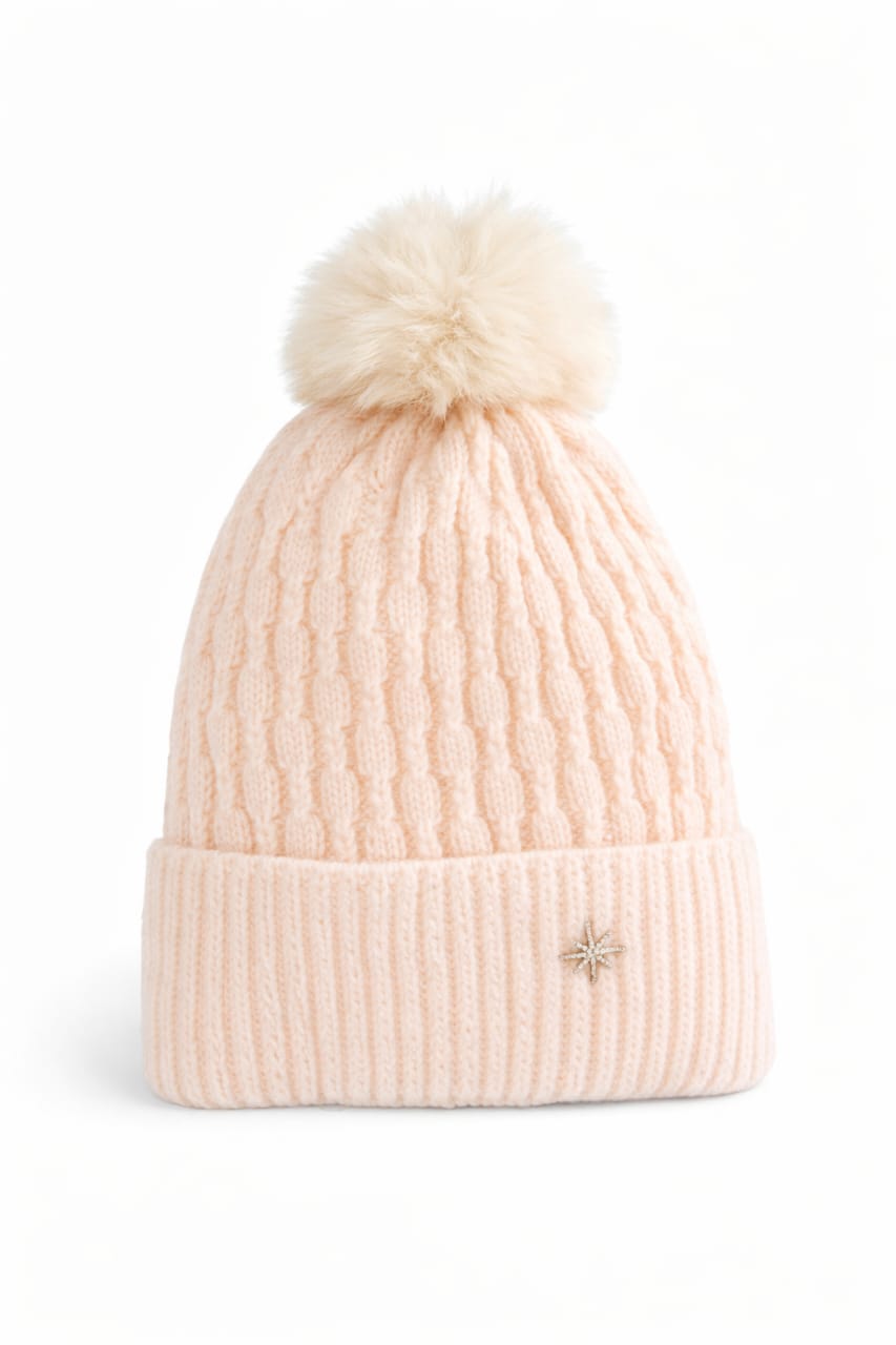 Beige wool hat