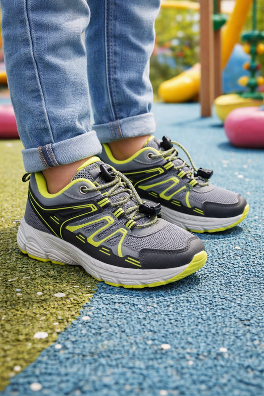Karim`s sneakers with yellow touch