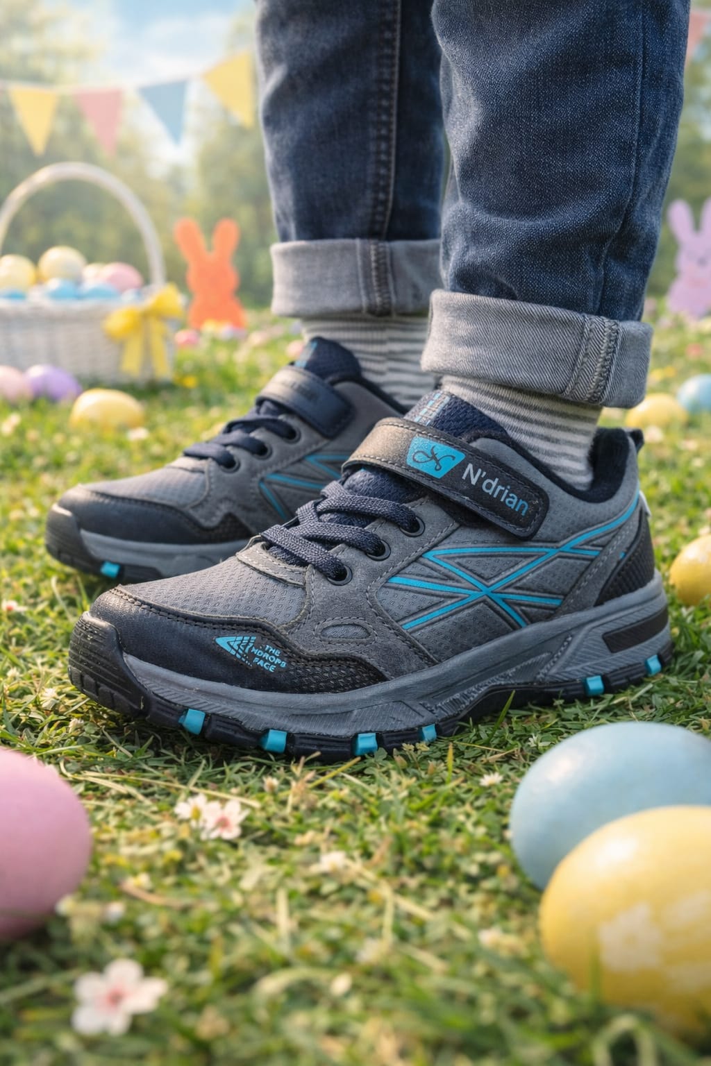 North face grey & blue
